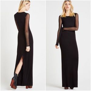 NWOT BCBGeneration Sheer-Sleeve Knit Maxi Dress